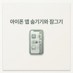 아이폰 앱 숨기기와 잠그기 사진1