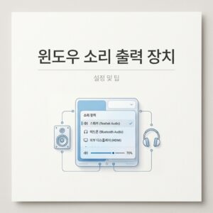 ai thumbnail minimal 윈도우 소리 출력 장치 1788618970